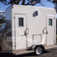 Customized prefab building bathroom trailer portable restroom trailer toilet for sale