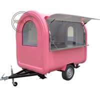 Mobile Street Dining Car Outdoor Hot Dog Kitchen Trailer Customized Food Cart