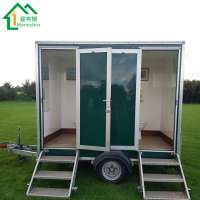 Outdoor toilet with tank luxury mobile toilet portable restroom trailers